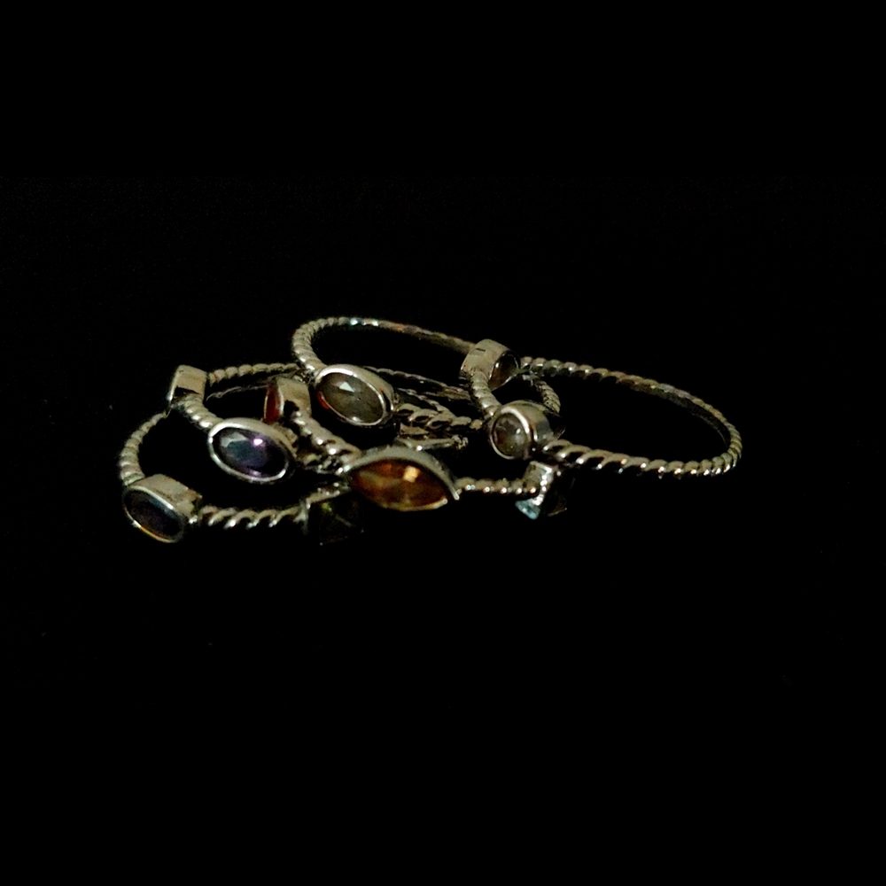 Stackable sterling silver rings